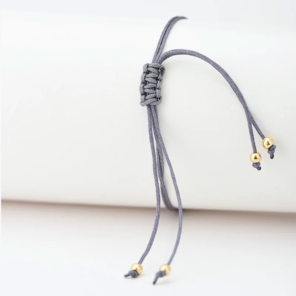 Double rope with gold tube bracelet - Picture 5 of 5